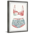 thumbnail image 2 of Parvez Taj Flamingo Summer Swimsuit Framed Wall Art, 2 of 6