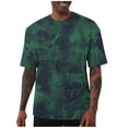 thumbnail image 1 of Casual Suelto Elástico de Manga Corta de los Hombres Blusa, Cuello Redondo de Color Sólido Top Deportivo para Gimnasio Y Actividades Al Aire Libre, 1 of 8