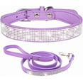 thumbnail image 1 of Rhinestone Dog Collar and Leash Set for Small Dogs, Fancy Bling Diamond Cat Collar Crystal Glitter Pretty Jewel Puppy Collar with Leash for XS Small Medium Large Pet Dogs Cats, 1 of 3