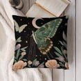 thumbnail image 5 of butterfly flowers crescent moonlinen toss pillowcase decoration pillowcase gifting preferred 18x18 inch cushion cover sofa pillowcase sofa bedroom living room car, 5 of 5
