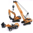 thumbnail image 3 of Toy Model Crane  Forklift  Excavator Engineering Alloy Classic Vehicles, 3 of 6