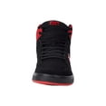 thumbnail image 5 of DC Mens Cure Casual High-Top Skate Shoes Sneakers Black/Black/Red 9 D - Medium, 5 of 6