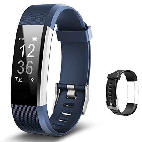 Pedometer for Kids Women and Men IP67 Waterproof Smart Fitness Band with Step Counter Calorie Counter Activity Tracker with Connected GPS Lintelek Fitness Tracker with Heart Rate Monitor 