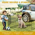 thumbnail image 3 of PEQULTI 30" Metal Dog Playpen 8-Panel (30" x 24") Foldable Pet Fence with Door for Indoor & Outdoor Use, 3 of 8