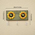 thumbnail image 3 of Welcome Sgin Wrought Iron Sun Flower Combination Painting Wooden Garden Behind The Living Room Door Square Small Hook, 3 of 3