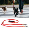 thumbnail image 2 of 1 a 2 correas trenzadas de nylon para caminar del perro de la cuerda de tracción del animal doméstico del diseño con la hebilla del metal, 2 of 8