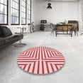 thumbnail image 4 of Ahgly Company Machine Washable Indoor Square Transitional Pink Area Rugs, 6' Square, 4 of 7