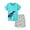 Green Dinosaur 1, variant on Toddler Boy Cotton Summer Short Sleeve T-Shirt and Short Set