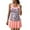 Pink, variant on SZXZYGS Matching Couples Swimsuits 2023 Women's Split Swimsuit Tankini Leaf Print Striped Dark Grey Tankini Set for Woman Independence Day 2024