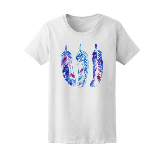Cool Watercolor Boho Feathers Tee Women's -Image by Shutterstock