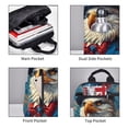 thumbnail image 4 of Naloa Surreal Bald Eagle Gentleman Print Lightweight DayBackpack Suitable for school, work, shopping, travel, etc., 4 of 5