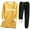 Yellow, variant on Women's Plus Size Sweat Suit Set Thickened Insulation Round Neck Top and Pocket Pants