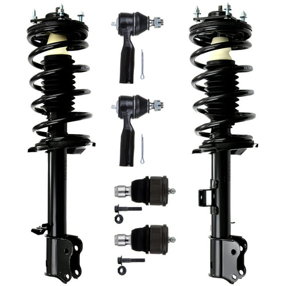 CCIYU Complete Suspension Kit Fits 2001 2002 2003 2004 2005 2006 2007 for Ford Escape Includes Front Strut Spring Assembly Ball Joint Tie Rod End