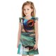 thumbnail image 1 of Fotbe Stylish Sunglasses Iguana Vestido de Dormir para Niñas de 3 a 10 Años, Mangas Cortas, Estilo Princesa, Pijama Camisón con Mangas Voladas-Large, 1 of 6