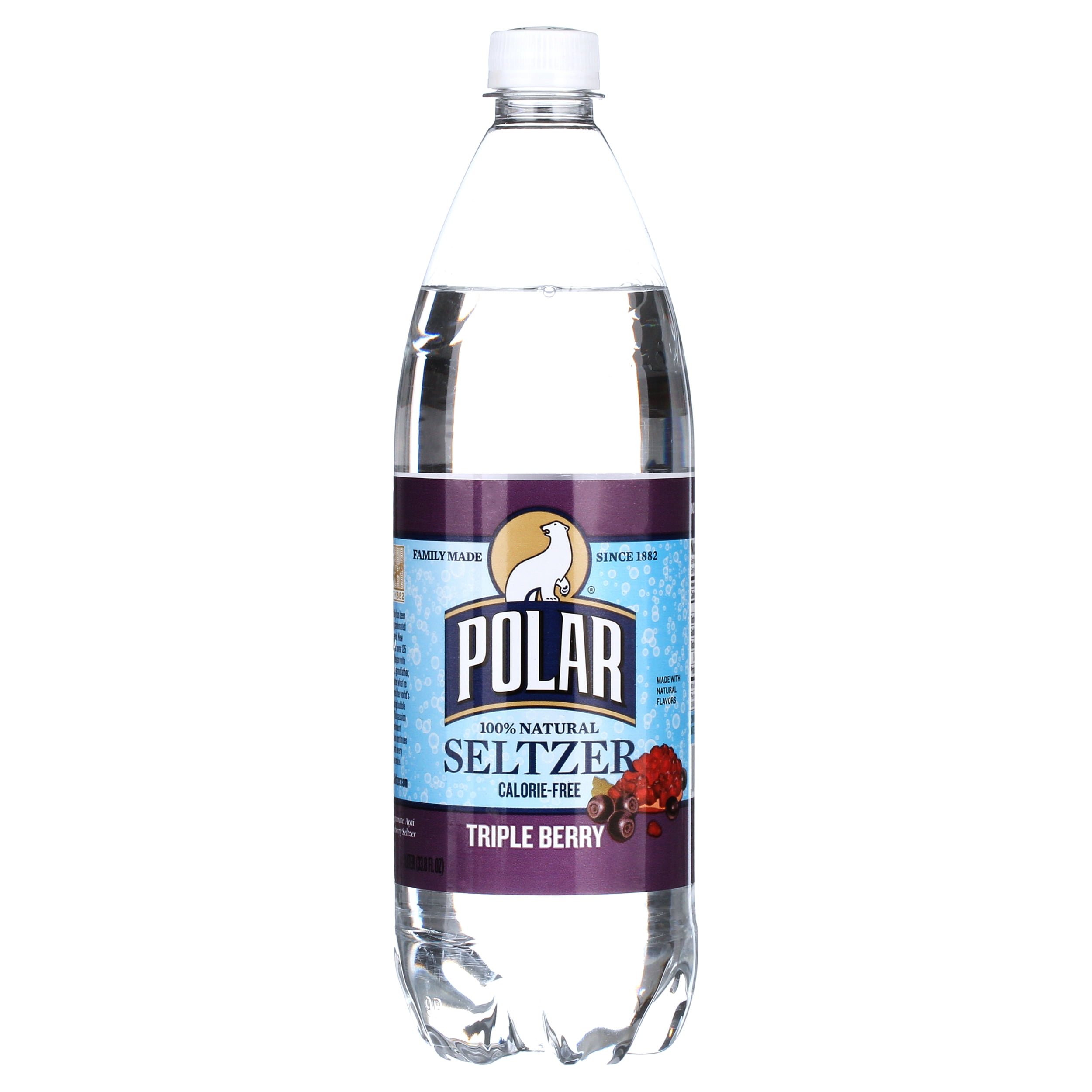 Polar Seltzer Water, Triple Berry, 33.8 Fl Oz, 12 Count