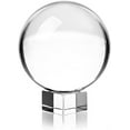 thumbnail image 1 of Clear Crystal Ball with Stand, 60mm Art Decor K9 Crystal Prop, 1 of 2