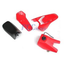 Yamaha PW80 PW COYOTE 80 TANK SEAT PLASTIC KIT W/ CHAIN GUARD RED PS50