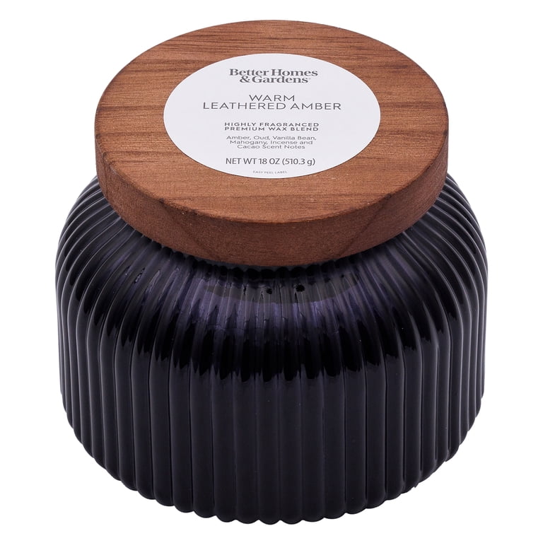 Better Homes & Gardens Warm Leathered Amber Scented Cotton 2-Wicks