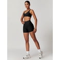thumbnail image 6 of IDOPIP Women's 2 Piece Yoga Sets with Seamless Sports Bra and High Waist Shorts for Workout & Gym M Black, 6 of 9