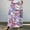 Purple#1, variant on Women's Printed Elastic Waistband Pleated Pocket Skirt With Mid Calf Skirt Green XXXXL