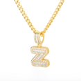 thumbnail image 1 of Collar con letras iniciales de Bling Savage para mujer, colgante de acero inoxidable 26 AZ, collar de cadena de hielo brillante, joyería de Hip Hop para hombres Tan Jianjun  unisex, 1 of 2
