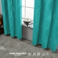 thumbnail image 5 of Deconovo Silver Wave Foil Print Blackout Curtains Grommet Light Blocking Curtain Room Darkening Noise Reducing Window Draperies for Living Room 42W x 84L inch Set of 2 Panels Turquoise, 5 of 6