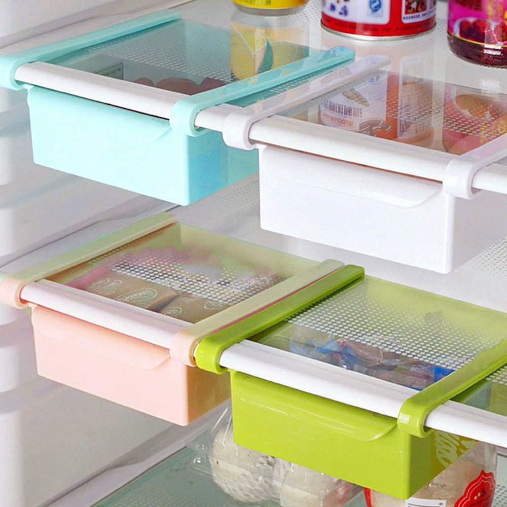 HOTBEST Slide Kitchen Fridge Freezer Space Saver Organizer Storage Box