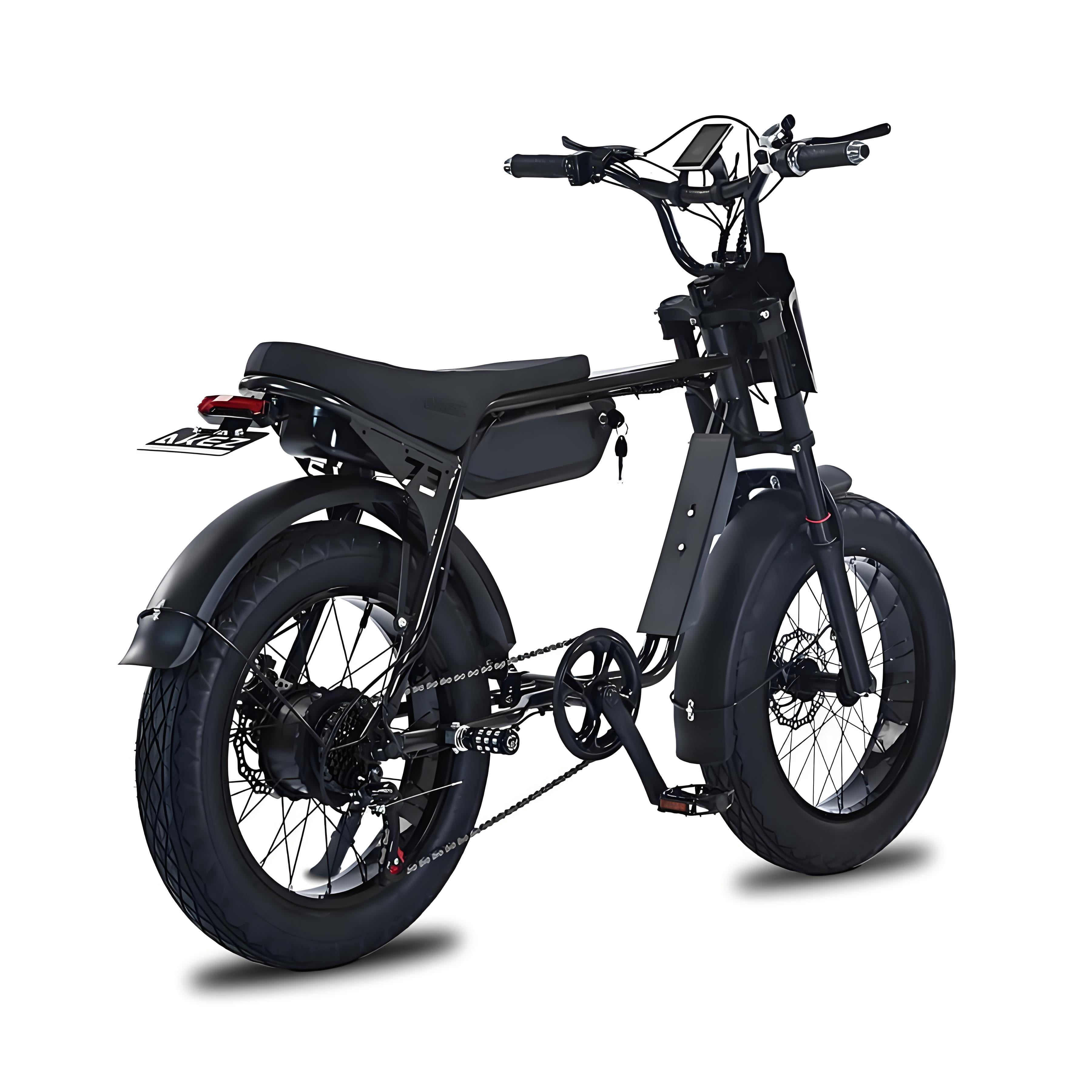 20" Electric Bike for Adults,750W Electric Mountain Bike,48V 13Ah Removable Battery,Shimano 7-Speed,40 Miles of Range,Black