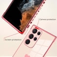 thumbnail image 2 of Compatible with Samsung Galaxy S22 Ultra 5G Case Love Heart Plating Electroplate Luxury Elegant Case Camera Protector Soft TPU Protective Corner Back Cover Galaxy S22 Ultra 5G Case -Pink, 2 of 11