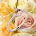 thumbnail image 3 of Dazzling Minimalist 1.25 Carat Pear Cut Affordable Ring, Morganite And Diamond Moissanite Engagement Ring, Unique Wedding Ring in 10k Solid Rose Gold, Gift For Her, 3 of 3