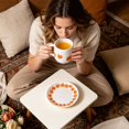 thumbnail image 7 of Fall Harvest Sculpted Pumpkin Pattern Ceramic Tea Cup Large Capacity Hot Cocoa Mug For Kitchen Counter Desk Seasonal Daily Decor Gifts, 7 of 7