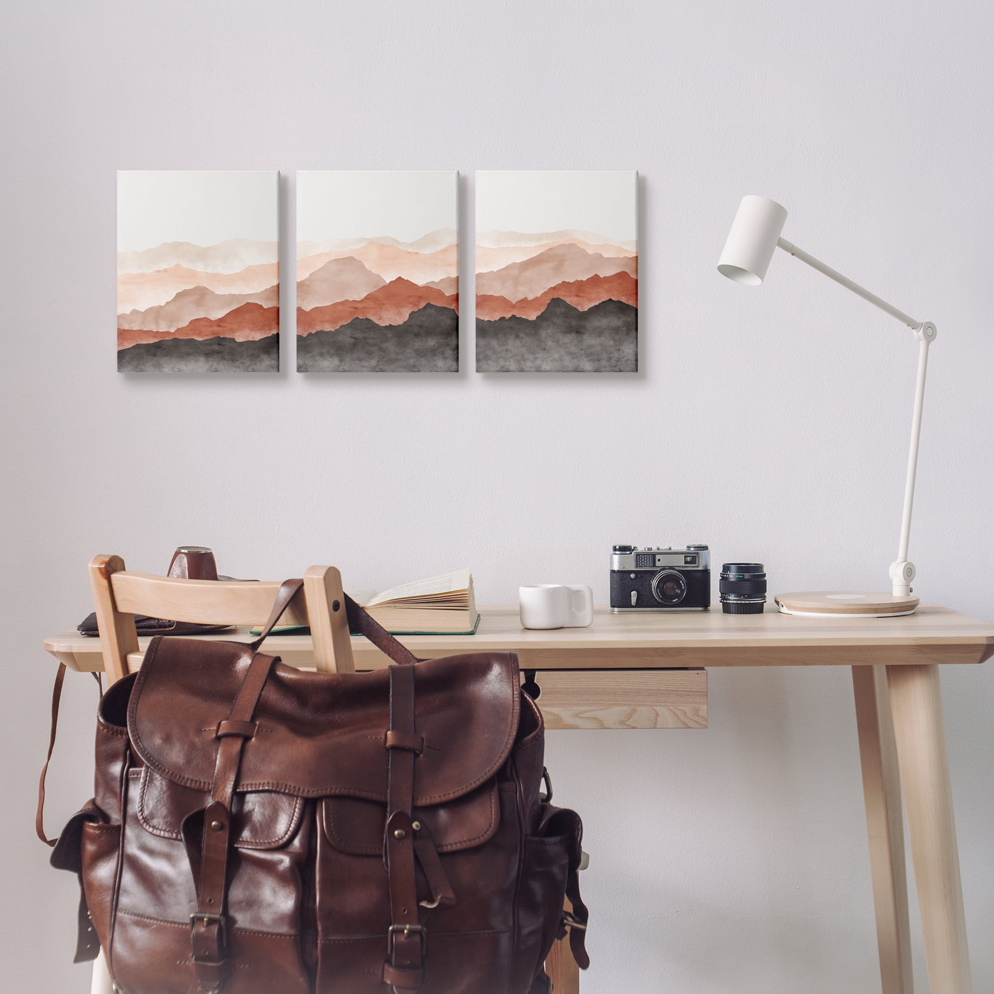 Stupell Southwestern Crags Mountain Peaks Landscape Painting Gallery Wrapped Canvas Print Wall Art, Set of 3