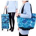 thumbnail image 2 of kurtrusly Sac de Courses Confortable avec Roues Pliable Mickey Fleur Noire 1Ensemble, 2 of 6