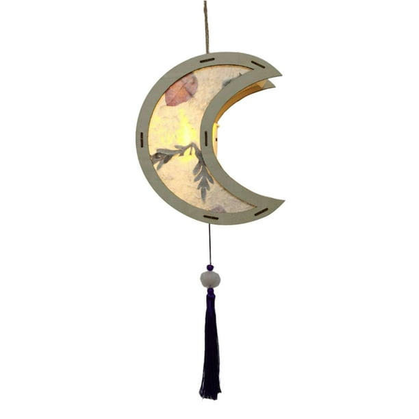 Lámpara de luz decorativa china portátil antigua de madera hecha a mano para regalos F