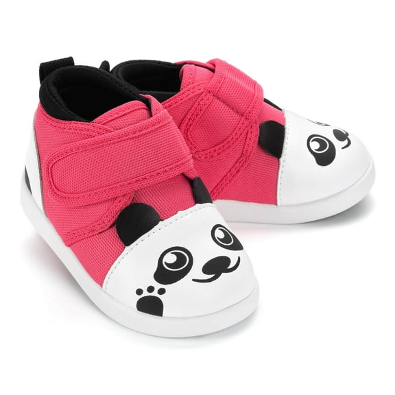 ikiki Panda Bear Squeaky Toddler Shoes | Dark Pink
