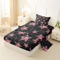 thumbnail image 2 of Manfei Cute Pink Stars Twin Sheets,Vintage Black Cheetah Bedding,3-Piece,1 Flat Sheet,1 Fitted Sheet and 1 Pillowcase, 2 of 6