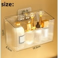 thumbnail image 2 of 2 Pack Storage Organizer Bins, Plastic Wall Mount Storage Organizer, Hanging Basket Bins,Wall Mounted Shower Caddy for Kitchen, Pantry, Craft Room, Office, Space Saving Holder(Large ,Clear), 2 of 9