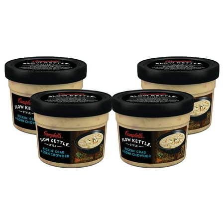 (3 Pack) Campbell's Slow Kettle Style Kickin' Crab & Corn Chowder, 15.5 oz. (Best She Crab Soup)
