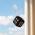 thumbnail image 6 of Fuzzy Plush Dice for Car Mirror, Soft Plush Dots - Cute Game Prop Decorative Pendant for Car Interior Hanging Ornament Decoration, 6 of 6