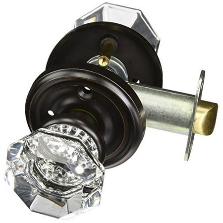 - Emtek 8200-OT-US10B Old Town Clear Crystal Privacy Bed/Bath Door Knob, Regular Rosette, Oil Rubbed Bronze
