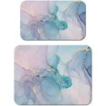 thumbnail image 1 of 2 Pack Coffee Maker Mat for Countertops, Dish Mat Drying Kitchen Mat Set 18 X 24+19.5x12Inch; Espresso Machine Mat Coffee Pot Mats for Kitchen Counter Ultra Absorbent and Non-Slip Marble Pattern Pad, 1 of 6