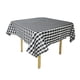 thumbnail image 1 of Mantel Cuadrado a Cuadros, 216 x 216 cm, Lavable, sin Arrugas, sin Manchas, para Mesa de Buffet, Picnic al Aire última intervensión, Hotel, Restaurante, Fiesta, Blanco y Negro, 1 of 7