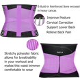 thumbnail image 3 of Faja de soporte lumbar TESETON para hombres y mujeres, transpirable, para escoliosis, con 8 huesos reforzados, para aliviar el dolor lumbar y ciática. Talla 02, morado-XXL., 3 of 5
