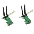thumbnail image 2 of For PC Wireless Card WiFi Mini PCI-E Express to PCI-E Adapter with 2 Antenna External, 2 of 5