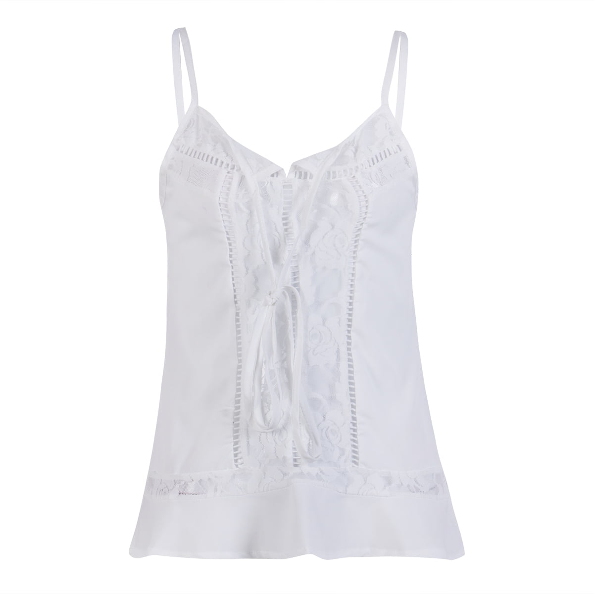 white lace vest top