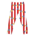 thumbnail image 4 of Girls Stripes Carnival Pants Casual Athletic Leggings Stretch High Waist Slim Trousers For Play and Everyday Wear, 4 of 4