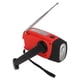 thumbnail image 2 of Red Multifunction Card Radio, Mini Flashlight Emergency Radio, Solar Hand Crank Radio, 2 of 5