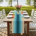 thumbnail image 4 of Table Runners 60 Inches Long Dress Scarves, Turquoise Yellow Ombre Farmhouse Kitchen/Dining Table Runner, Small Coffee Tablerunners, Farmhouse Modern Gradient Art 13x60 Inch, 4 of 9