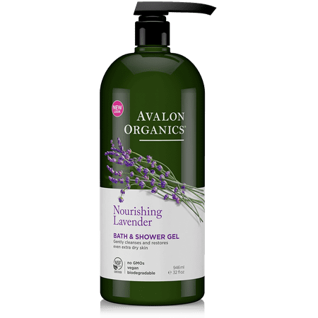 Avalon Organics Nourishing Lavender Bath & Shower Gel, 32 Fl