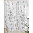 thumbnail image 2 of Living Room Curtains 72 Inches length, Marble White Window Treatment Curtain Drapes, Ombre Grey Modern Minimalist Light Filtering Drapes for Bedroom Laundry Room, 52"x72", 2 Panels, 2 of 7